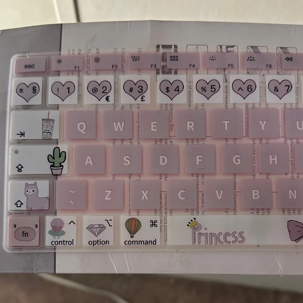 NWT Charming Pink and White Keyboard Protector for MacBook Air 13 2020